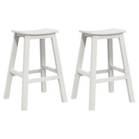 Produktbild för Barpall 2 pcs Vit 52 x 43 x 73,5 cm HDPE