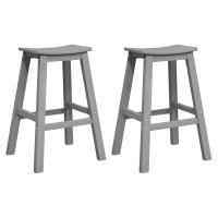 Produktbild för Barpall 2 pcs Ljusgrå 52 x 43 x 73,5 cm HDPE