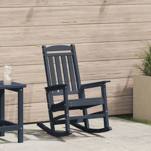 vidaXL Trädgårdsgungstol Mörkblå 92 x 70 x 108 cm HDPE