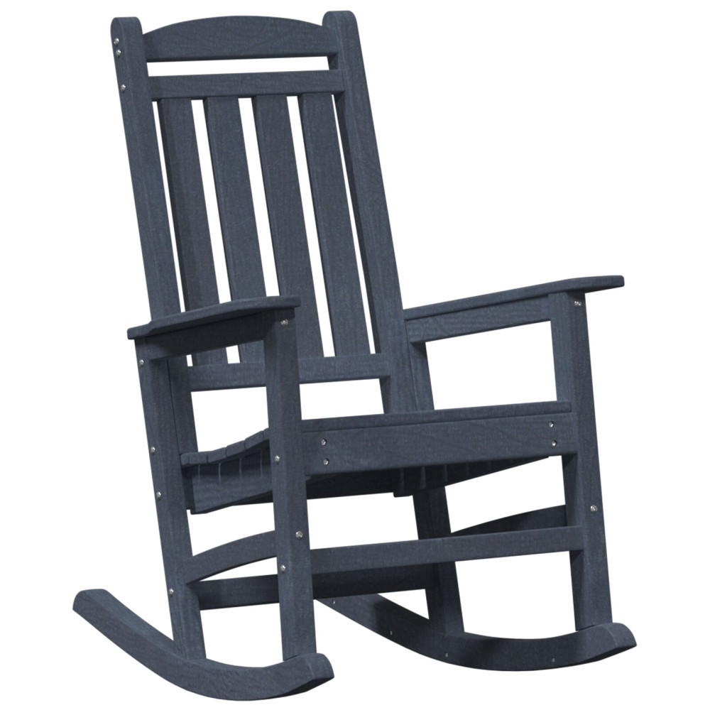 Produktbild för Trädgårdsgungstol Mörkblå 92 x 70 x 108 cm HDPE