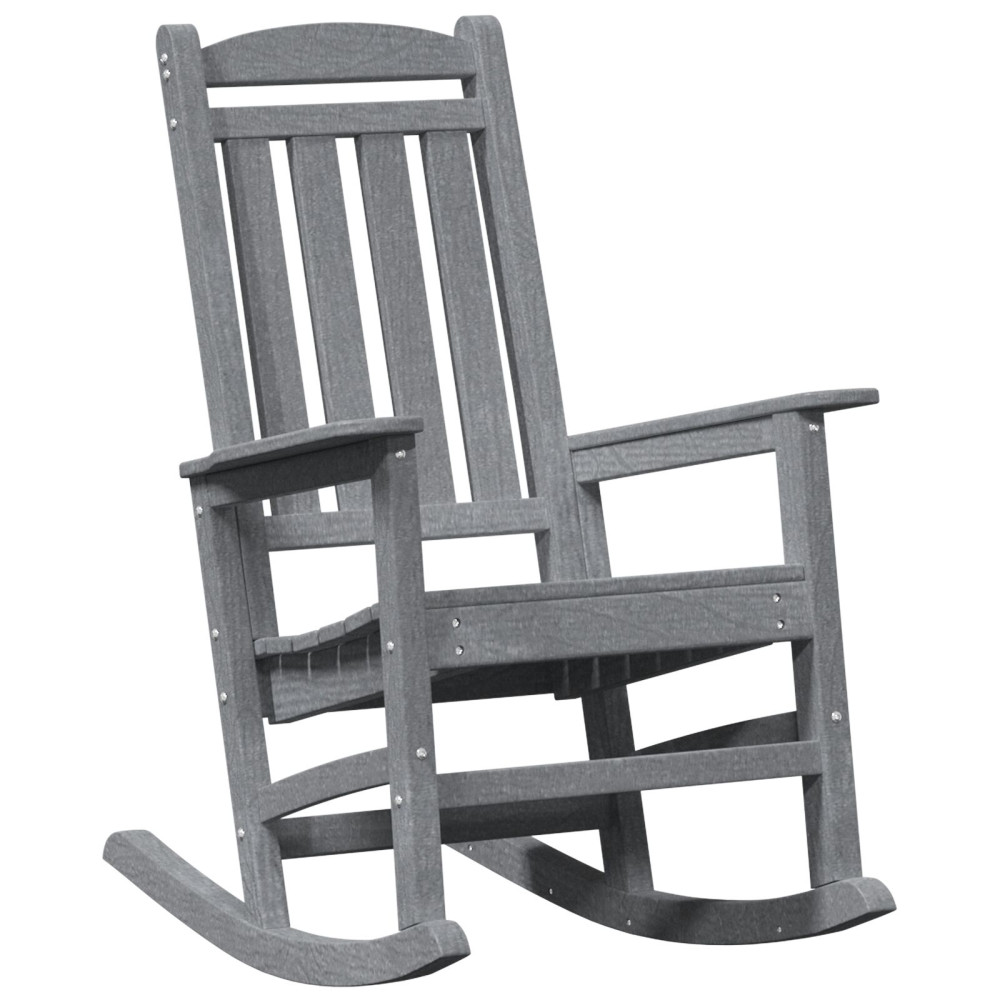 Produktbild för Trädgårdsgungstol Ljusgrå 92 x 70 x 108 cm HDPE