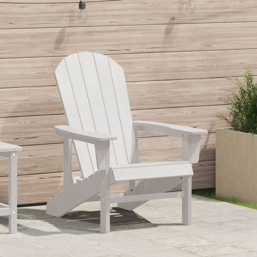 Produktbild för Adirondackstol Vit 82 x 74 x 92 cm HDPE