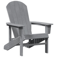 Produktbild för Adirondackstol Ljusgrå 82 x 74 x 92 cm HDPE