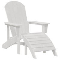 Produktbild för Adirondackstol Vit 82 x 74 x 92 cm HDPE