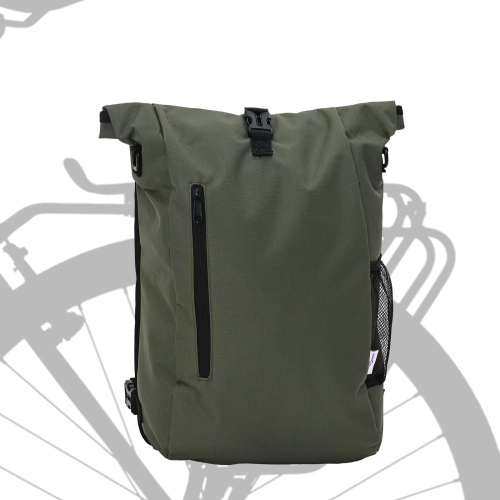 Produktbild för Cykelväska Olivgrön 31 x 13 x 58 cm Polyester