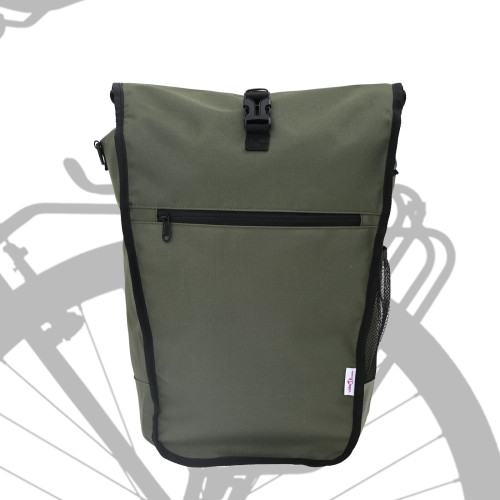 vidaXL Cykelväska Olivgrön 34 x 16 x 59 cm Polyester