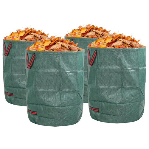 vidaXL Trädgårdsavfallspåsar 4 pcs Grön 66 x 66 x 83,5 cm Polypropylen