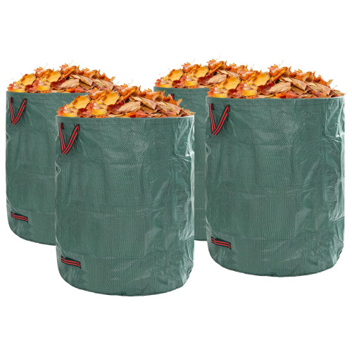 vidaXL Trädgårdsavfallspåsar 4 pcs Grön 79 x 79 x 99,5 cm Polypropylen