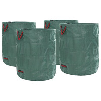 Produktbild för Trädgårdsavfallspåsar 4 pcs Grön 79 x 79 x 99,5 cm Polypropylen