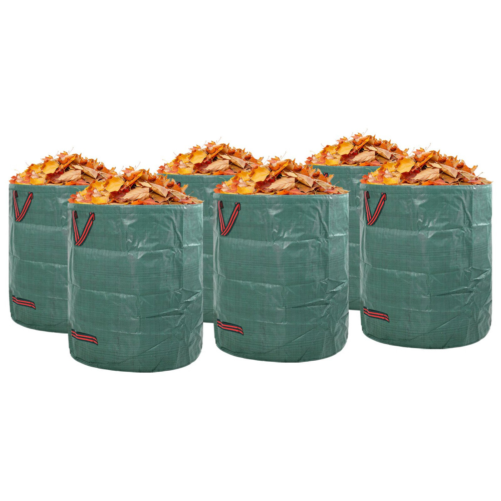 Produktbild för Trädgårdsavfallspåsar 12 pcs Grön 45 x 45 x 76 cm Polypropylen