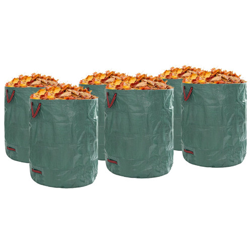 vidaXL Trädgårdsavfallspåsar 12 pcs Grön 79 x 79 x 99,5 cm