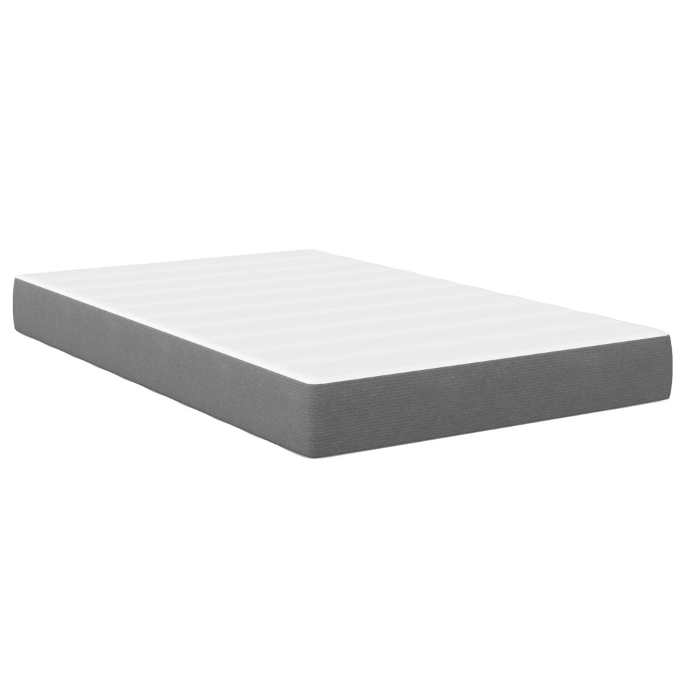 Produktbild för Sängmadrass med madrass Ljusgrå 120 x 200 cm tyg