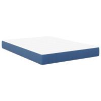 Produktbild för Sängmadrass med madrass Blå 140 x 190 cm tyg