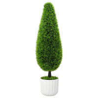 Produktbild för Kunstig Tall Grön 24 x 24 x 90 cm Plast