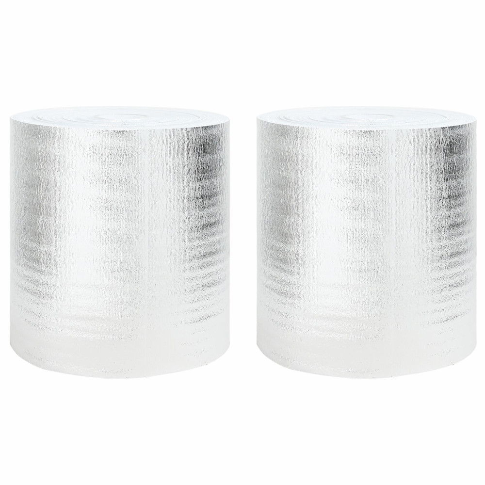 Produktbild för Värmereflektor för element 2 pcs Silver 25 x 0,5 m polyeten