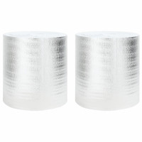 Produktbild för Värmereflektor för element 2 pcs Silver 25 x 0,5 m polyeten