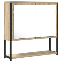 Produktbild för Badrumsspegel Beige 60 x 16 x 60 cm Glas och konstruerat trä