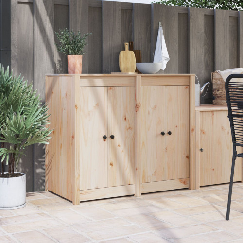 vidaXL Köksdörr MEPPEL 2 pcs Kräm 50 x 9 x 82 cm Massivt tallträ