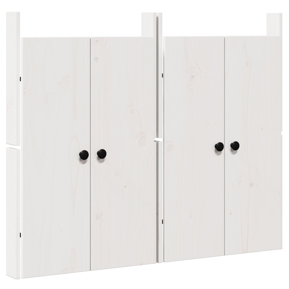 Produktbild för Köksdörr MEPPEL 2 pcs Vit 50 x 9 x 82 cm Massivt tallträ