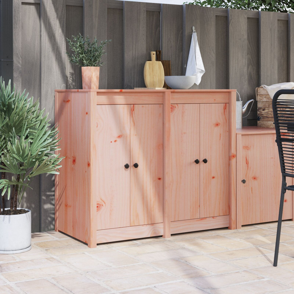 Produktbild för Köksdörr MEPPEL 2 pcs Brun 50 x 9 x 82 cm massiv douglas