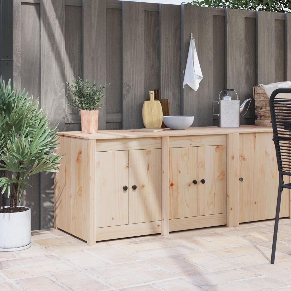 Produktbild för Köksskåp MEPPEL Brun Ek 106 x 55 x 64 cm Massivt tallträ
