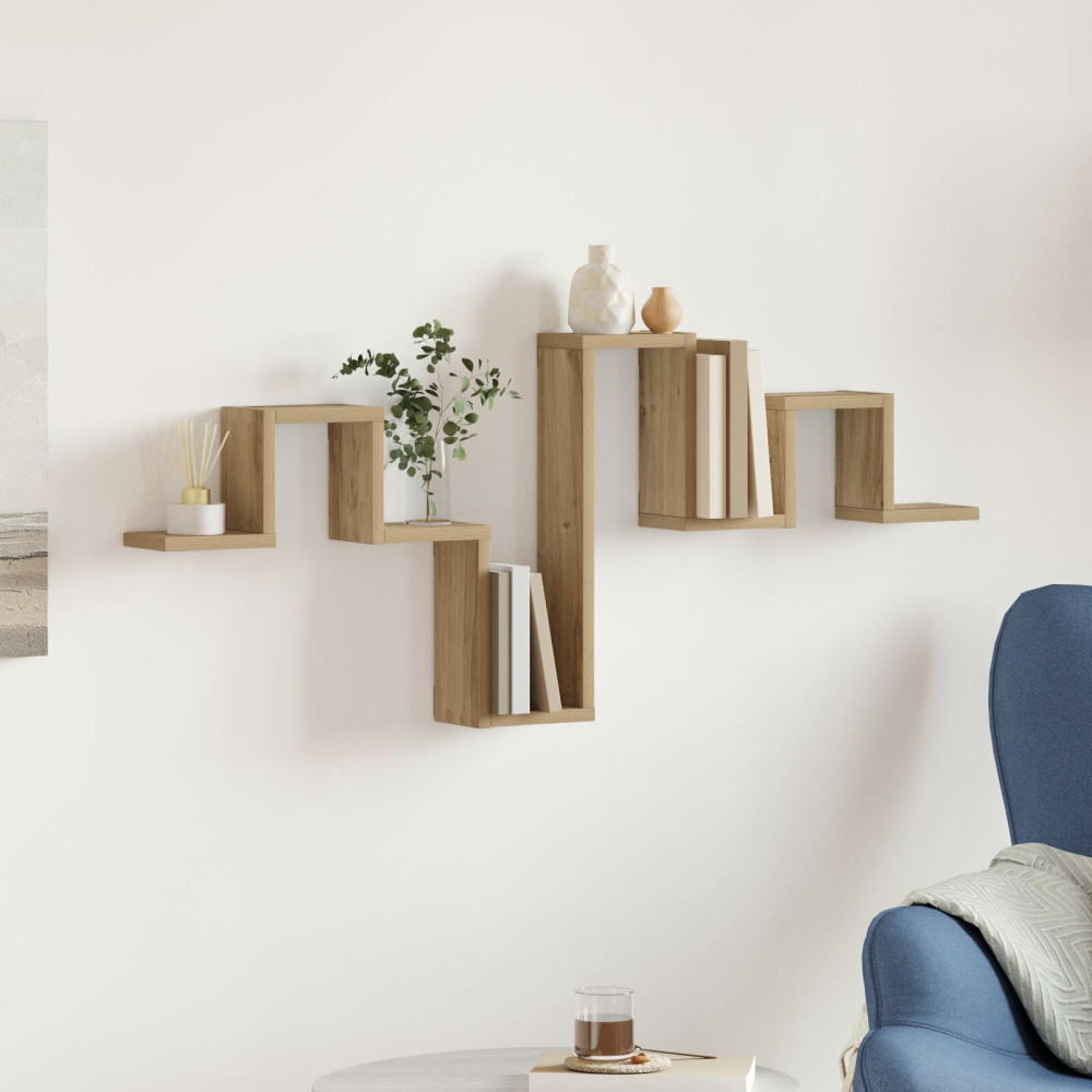 Produktbild för Vägg hylla Väggmonterad Artisan Ek 104.5 x 43 x 10 cm