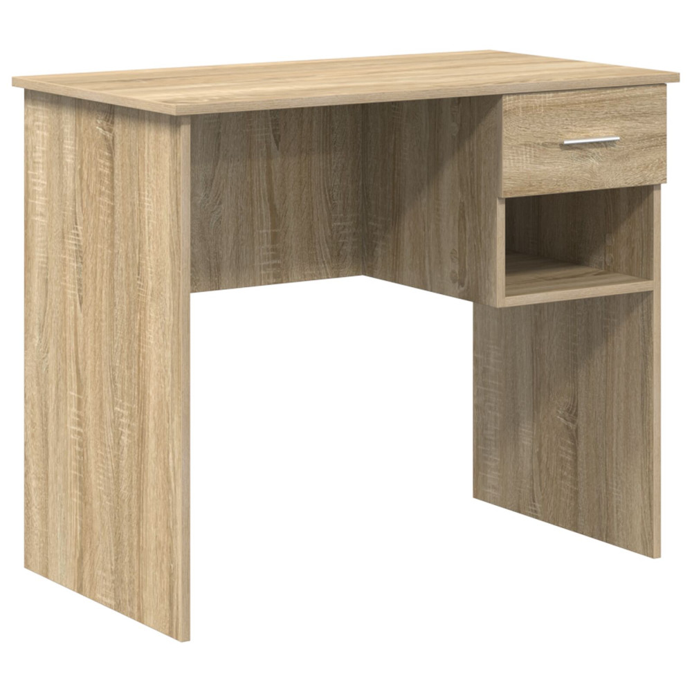 Produktbild för Skrivbord med låda Sonoma-ek 90 x 49 x 75 cm Konstruerat trä