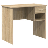 Produktbild för Skrivbord med låda Sonoma-ek 90 x 49 x 75 cm Konstruerat trä