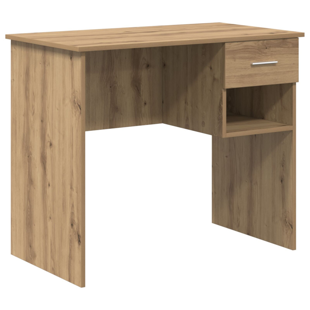 Produktbild för Skrivbord med låda Artisan Ek 90 x 49 x 75 cm Konstruerat trä
