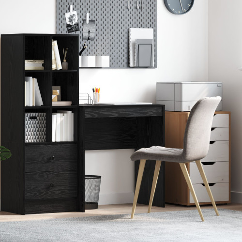 vidaXL Skrivbord Svart Ek 70 x 40 x 76 cm