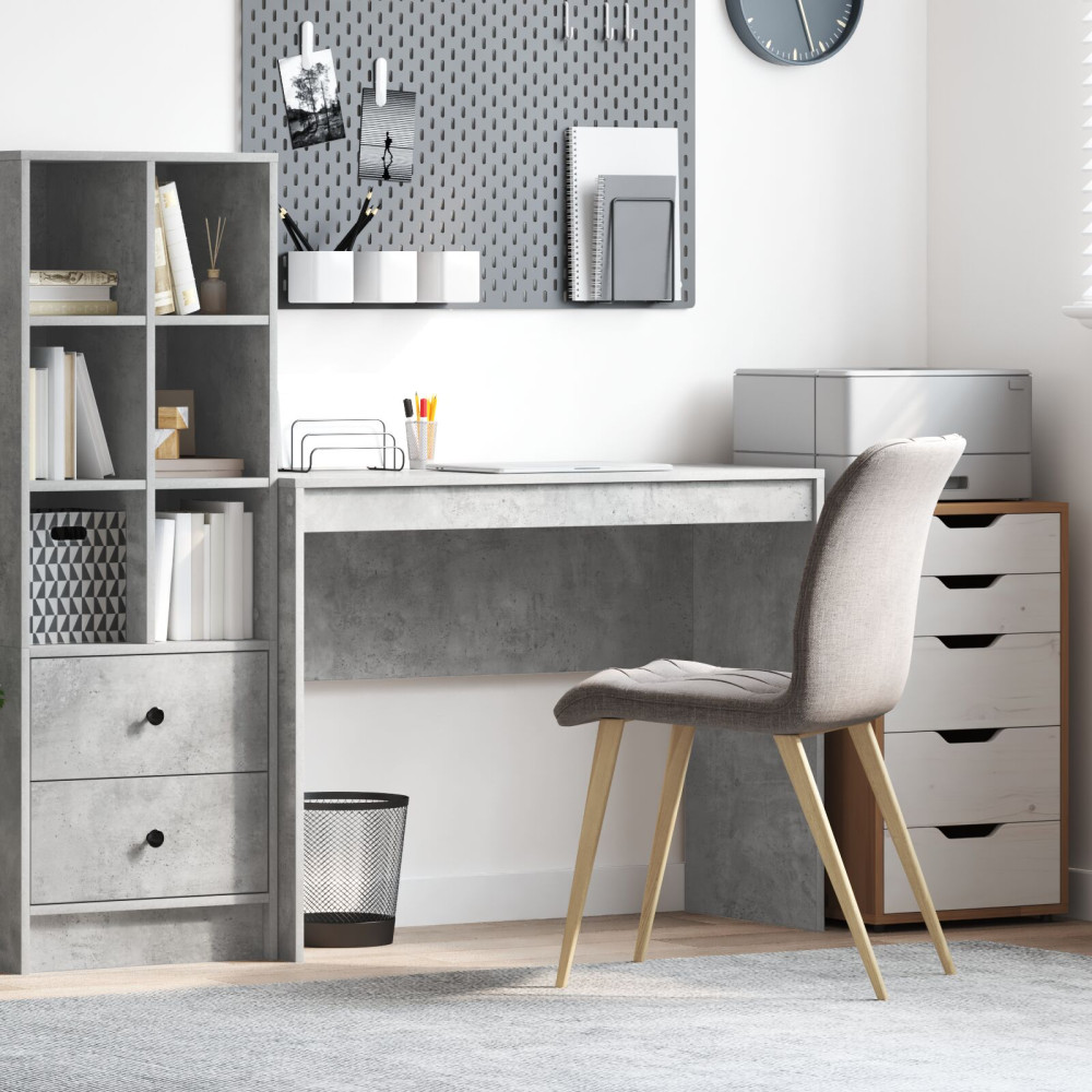 Produktbild för Skrivbord Betonggrå 100 x 40 x 76 cm