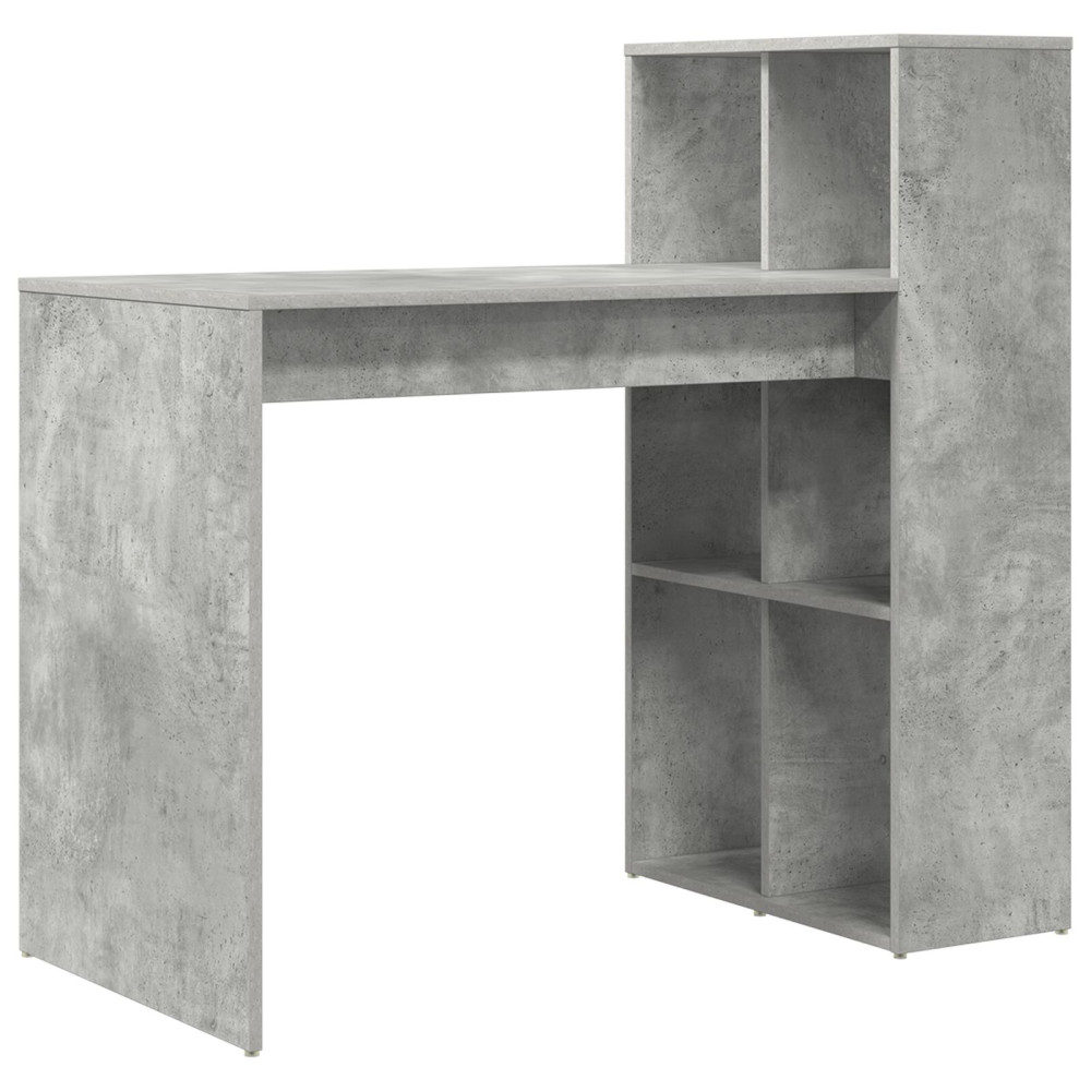 Produktbild för Skrivbord Betonggrå 108 x 55 x 103.5 cm Konstruerat trä