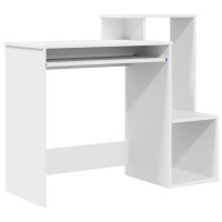 Produktbild för Skrivbord med låda Vit 106 x 41 x 88.5 cm Konstruerat trä