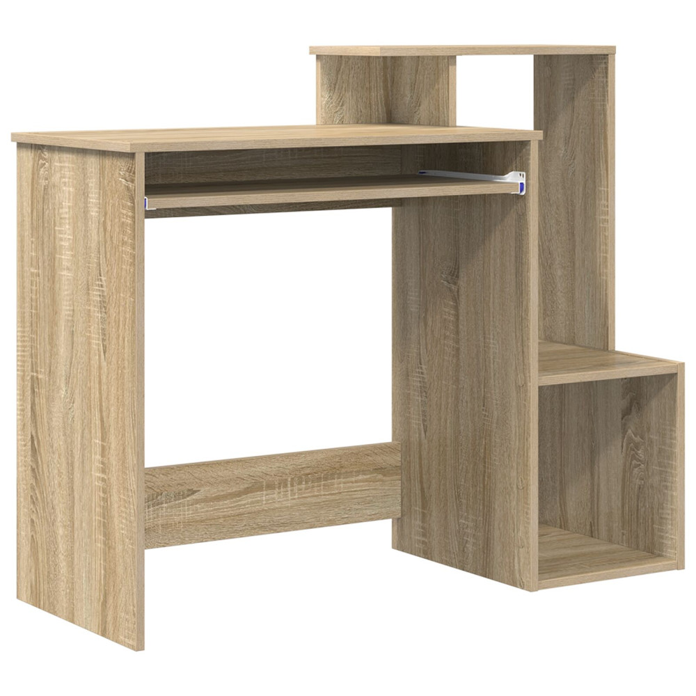 Produktbild för Skrivbord med låda Sonoma-ek 106 x 41 x 88.5 cm Konstruerat trä