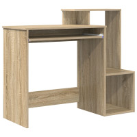Produktbild för Skrivbord med låda Sonoma-ek 106 x 41 x 88.5 cm Konstruerat trä