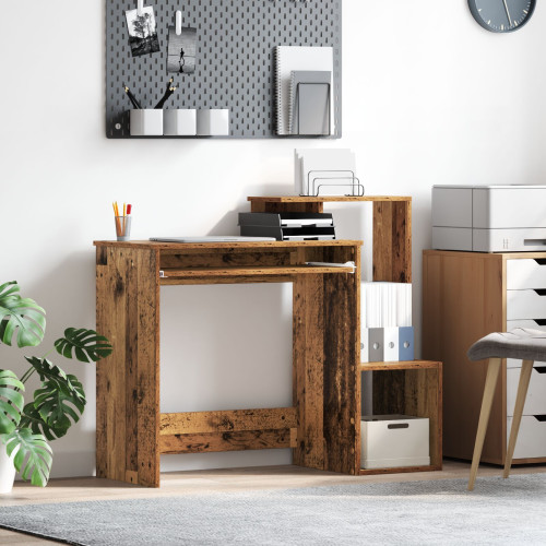 vidaXL Skrivbord Gammalt trä 106 x 41 x 88.5 cm Konstruerat trä