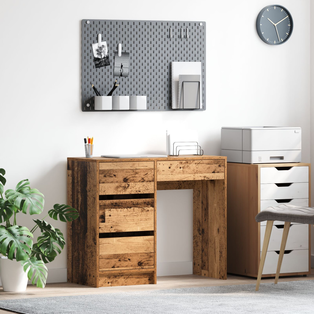 Produktbild för Skrivbord Gammalt trä 90 x 37.5 x 75 cm Konstruerat trä