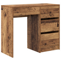 Produktbild för Skrivbord Gammalt trä 90 x 37.5 x 75 cm Konstruerat trä
