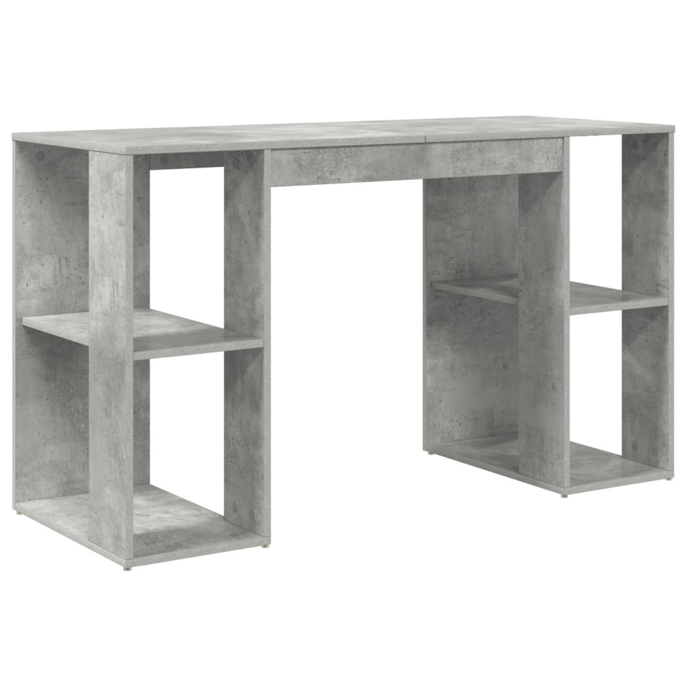 Produktbild för Skrivbord Betonggrå 130 x 50,5 x 75 cm Konstruerat trä