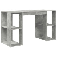 Produktbild för Skrivbord Betonggrå 130 x 50,5 x 75 cm Konstruerat trä