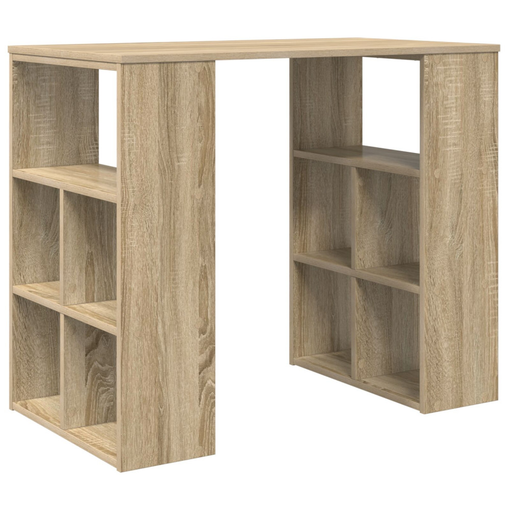 Produktbild för Skrivbord med hylla Sonoma-ek 90 x 50 x 75 cm Konstruerat trä