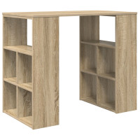 Produktbild för Skrivbord med hylla Sonoma-ek 90 x 50 x 75 cm Konstruerat trä