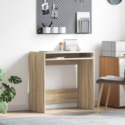 vidaXL Skrivbord med låda Sonoma-ek 77.5 x 43 x 79 cm Konstruerat trä
