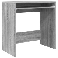 Produktbild för Skrivbord med låda Grå Sonoma 77.5 x 43 x 79 cm Konstruerat trä