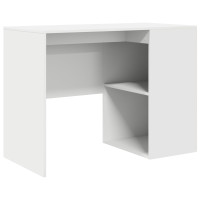 Produktbild för Skrivbord med hylla Vit 102 x 50 x 75 cm Konstruerat trä