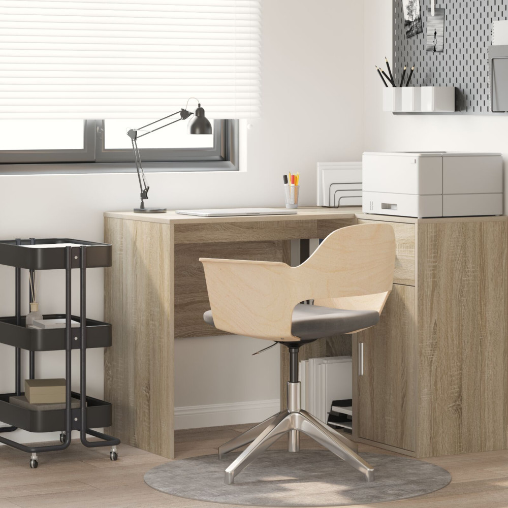 Produktbild för Skrivbord med hylla Sonoma-ek 102 x 50 x 75 cm Konstruerat trä