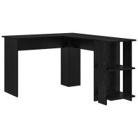 Produktbild för Hörnskrivbord Svart Ek 140 x 113,5 x 75 cm Konstruerat trä