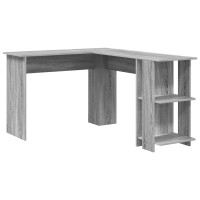 Produktbild för Hörnskrivbord Grå Sonoma 140 x 113,5 x 75 cm Konstruerat trä
