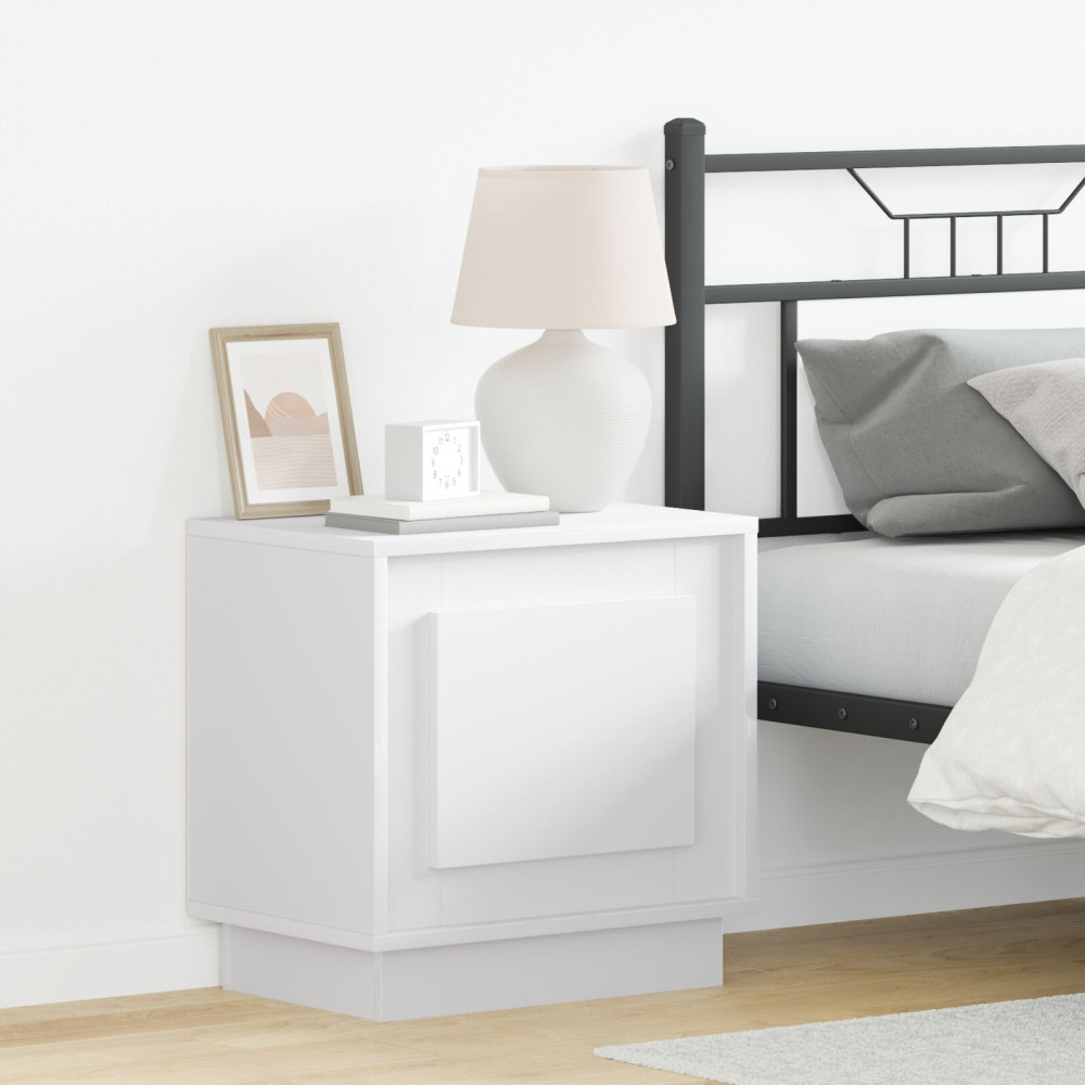 Produktbild för Nattduksbord Vit 44 x 34,5 x 45 cm Konstruerat trä