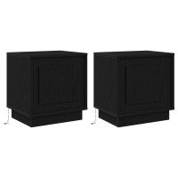 Produktbild för Nattduksbord 2 pcs Svart 44 x 34,5 x 45 cm Konstruerat trä